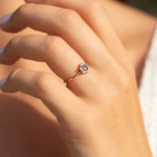Champagne Gold Silver Ring