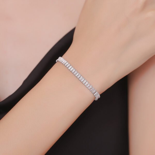 European And American Simple Rectangular Affordable Luxury Style Full Diamond Fashion All-match Bracelet - Image 6