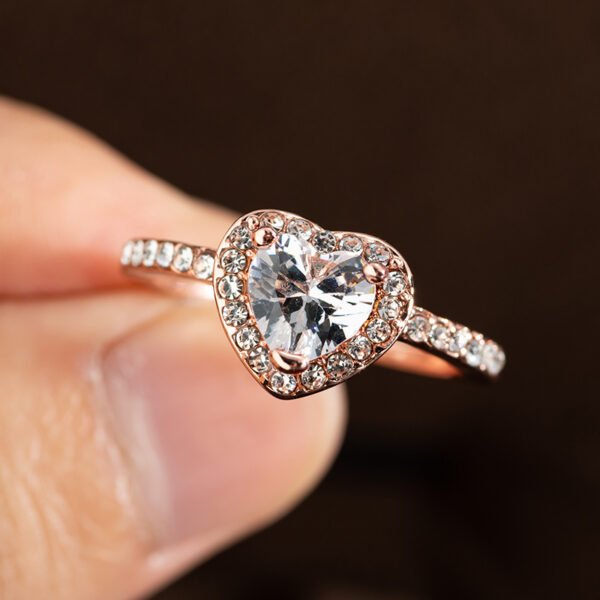 Crystal Heart Ring