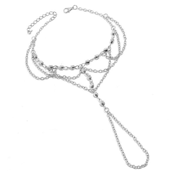 Women's Simple Gold & Silver Beach Anklet - Image 5