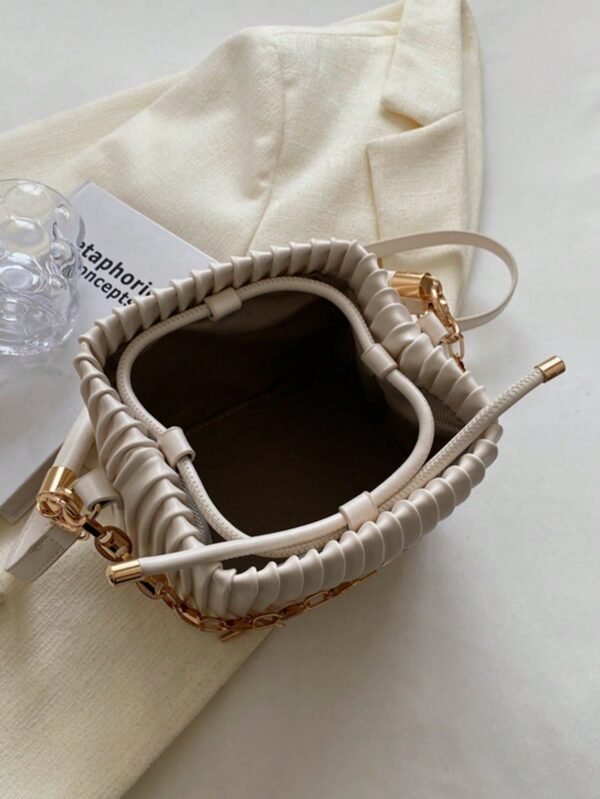 Women's Pearl Lace Chain Small Square Crossbody Bag - Image 3