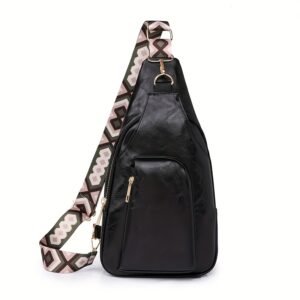 Diagonal Shoulder Bag PU Simple Texture Large Capacity Fashionable Commuting Women's Bag High-end Retro Chest Bag