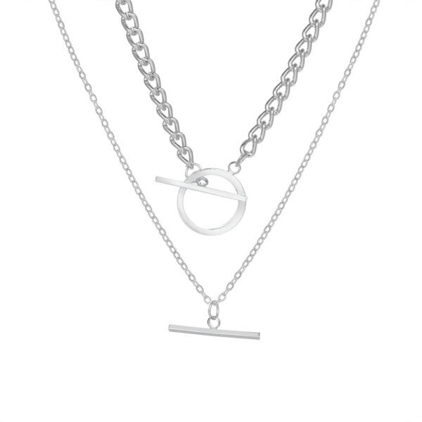 Necklace Double OT Chain Necklace Pendant Necklace - Image 8