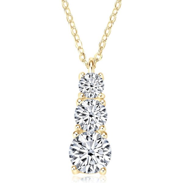 Three-stone pendant necklace
