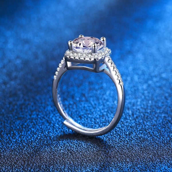 Women's S925 Moissanite Princess Square Ring - Image 5