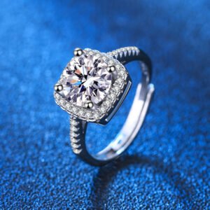 Moissanite Square Ring
