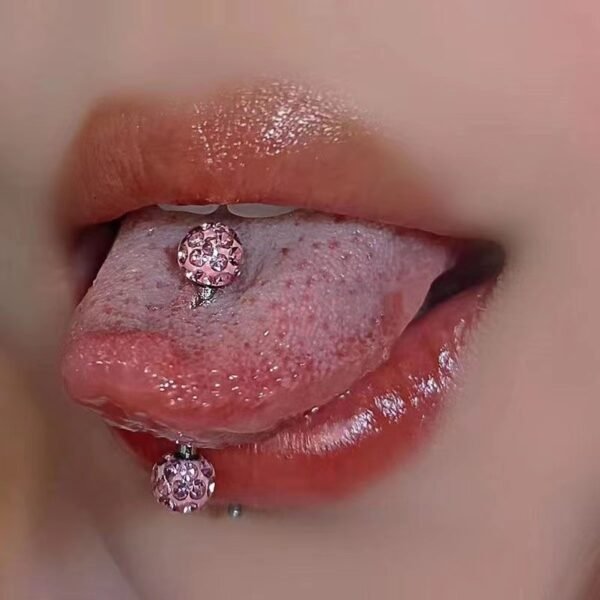 Unisex Simple Steel Tongue Piercing Jewelry - Image 5