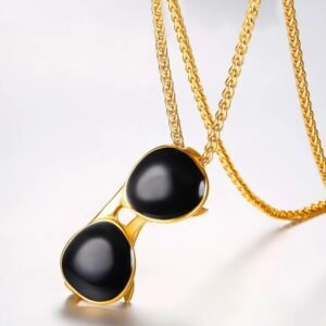 Gold-Plated Sunglass Necklace