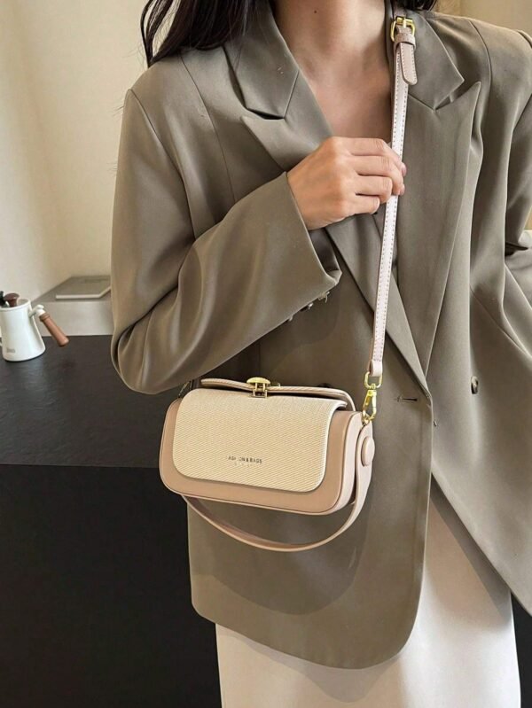 Women's Elegant Trapezoid Top Handle Handbag - Image 4