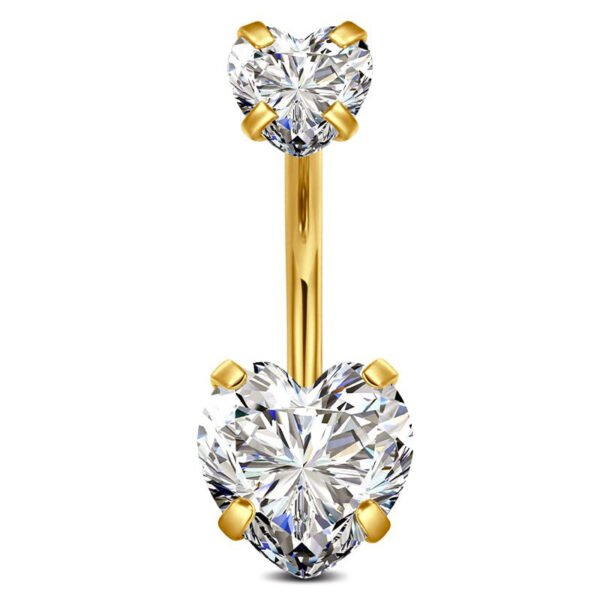 Women's Sexy Zircon Heart Navel Stud Set - Image 3