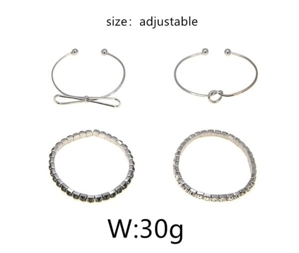 Modyle   Gold Color Crystal Wedding Bracelets Set CZ Stone Heart Bracelets Bangles For Woman - Image 10