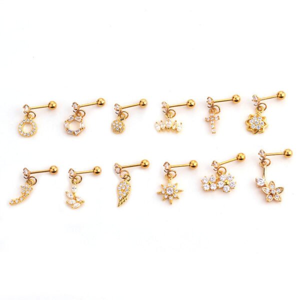 Women's Micro Zircon Helix Ear Bone Studs - Image 5