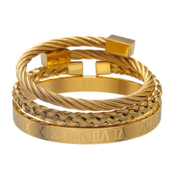 Three stainless steel bracelets - Image 2