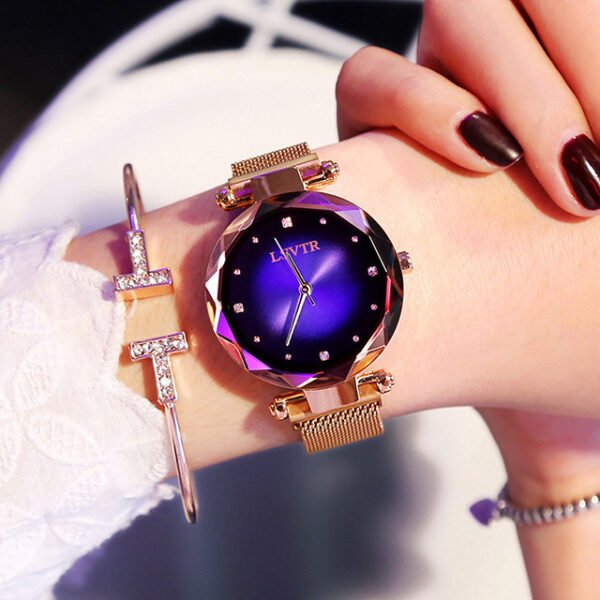 Rose Gold Magnetic Watch