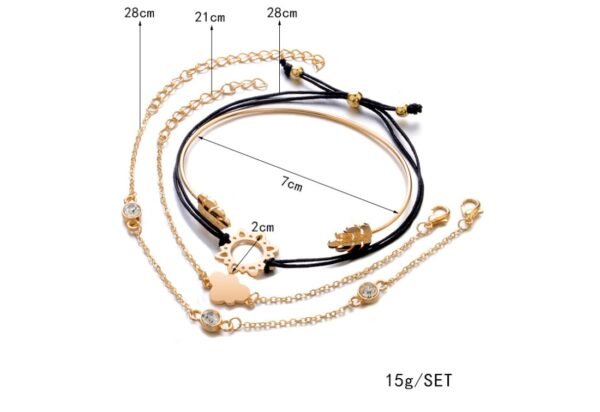 Modyle   Gold Color Crystal Wedding Bracelets Set CZ Stone Heart Bracelets Bangles For Woman - Image 7