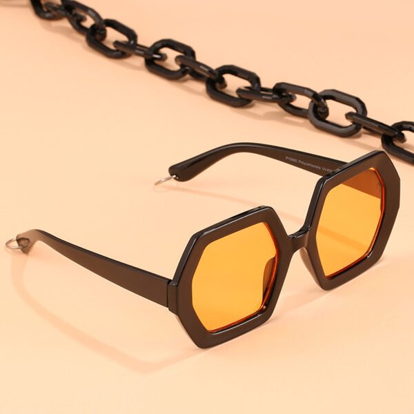 Personality Chain Sunglasses Exaggerated Octagonal Sunglasses - Image 6