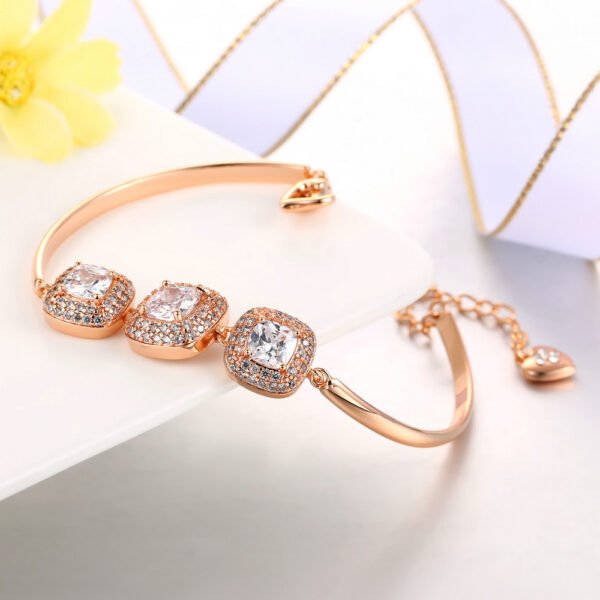 Popular Square Rock Candy Full Diamond Women's Bracelet - Image 4