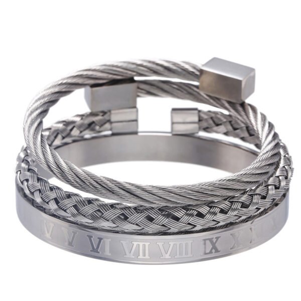 Three stainless steel bracelets - Image 5