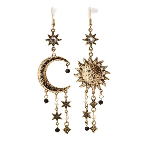 Women's Retro Sun Moon Alloy Earrings - Image 5