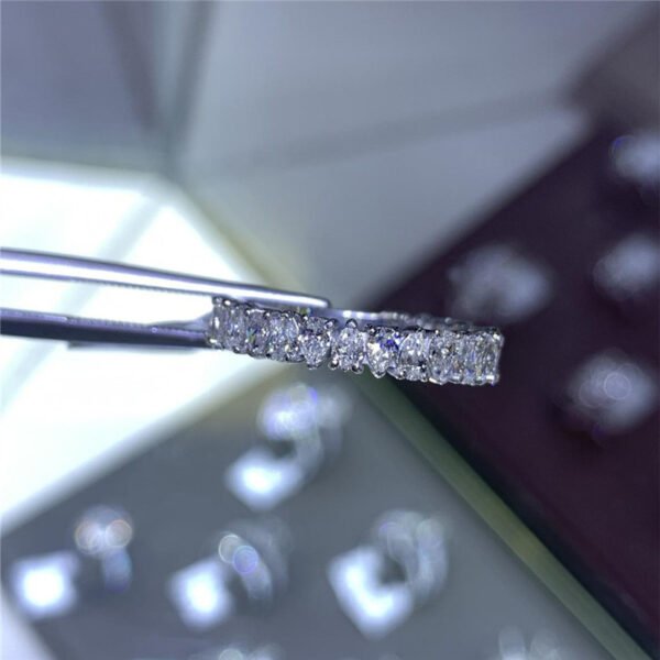 Simple Luxury Inlaid Waterdrop Rhinestone Rings Women's Simple - Image 2