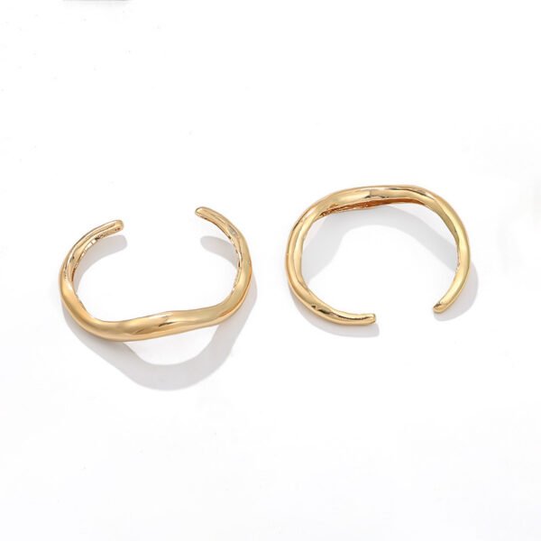 Metal Irregular Lava Bracelet For Women Fashion Special-interest Open-end Polished - Image 4