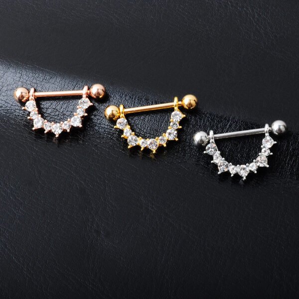 Nipple Ring U-shaped Diamond Nipple Ring Ornament Accessories - Image 5