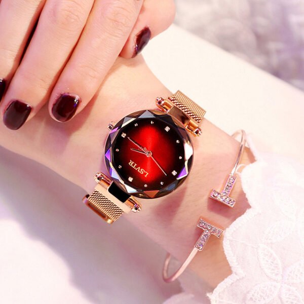 Rose Gold Magnetic Watch