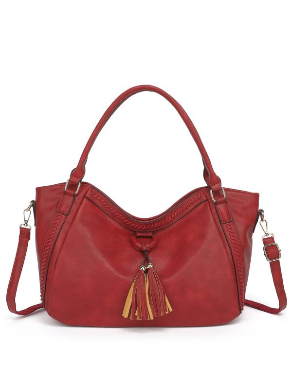 Women's Retro PU Bucket Shoulder Messenger Bag - Image 9
