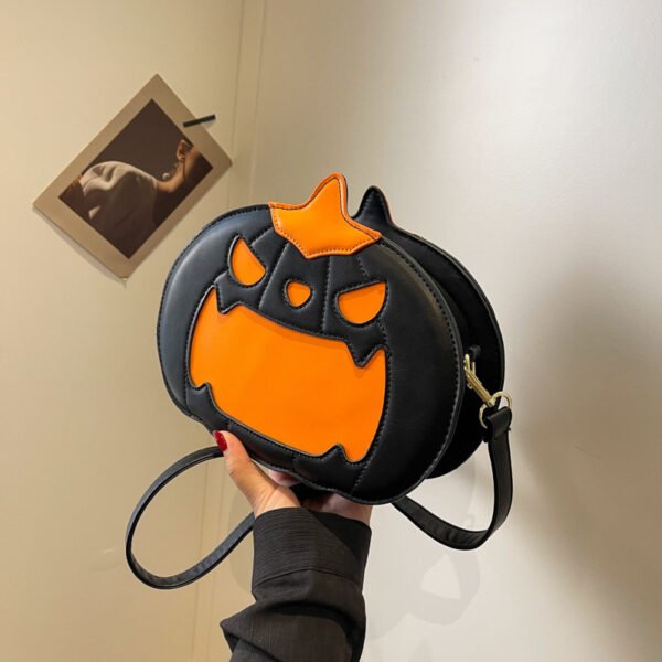 Women's Halloween Pumpkin PU Shoulder Messenger Bag - Image 2