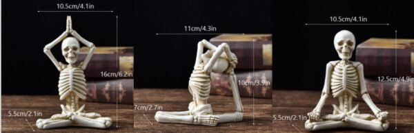Halloween Yoga Skull Resin Desktop Decoration - Image 6
