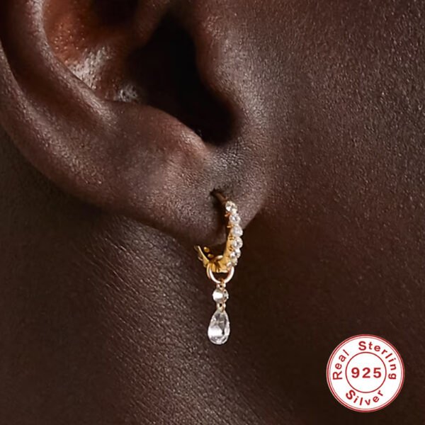 Women's S925 Silver Diamond Earrings & Pendant Set - Image 2