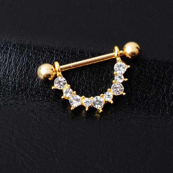 Nipple Ring U-shaped Diamond Nipple Ring Ornament Accessories - Image 2