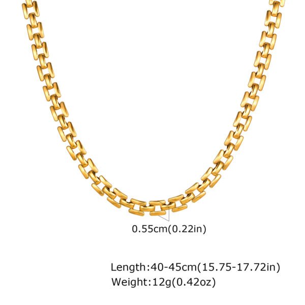 Snake Bones Chain Mesh Twist Necklace - Image 4