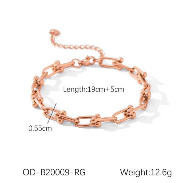 Unisex Stainless Steel Horseshoe Jewelry Set - Image 5