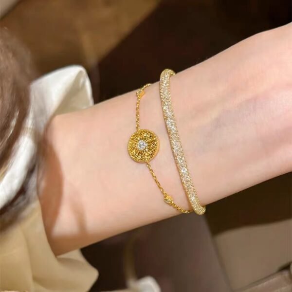 Goddess Mush Ice Bracelet Gold-plated Compass Niche High Sense Asterism - Image 4