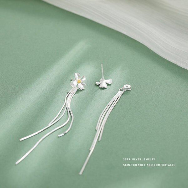 Women's S925 Silver Gardenia Jewelry Set - Image 4