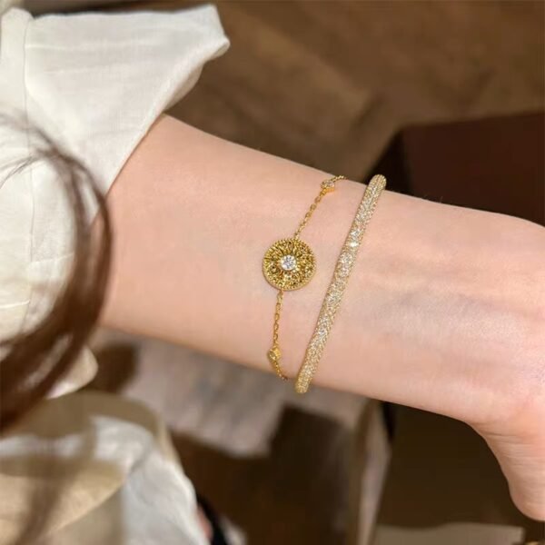 Goddess Mush Ice Bracelet Gold-plated Compass Niche High Sense Asterism - Image 2