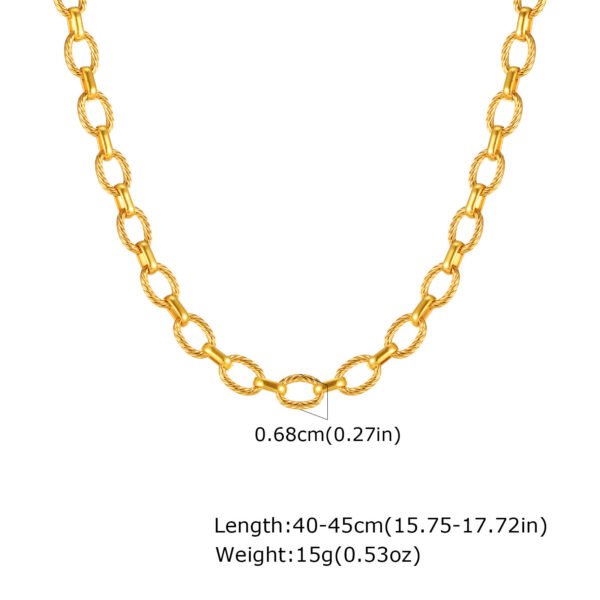 Snake Bones Chain Mesh Twist Necklace - Image 2