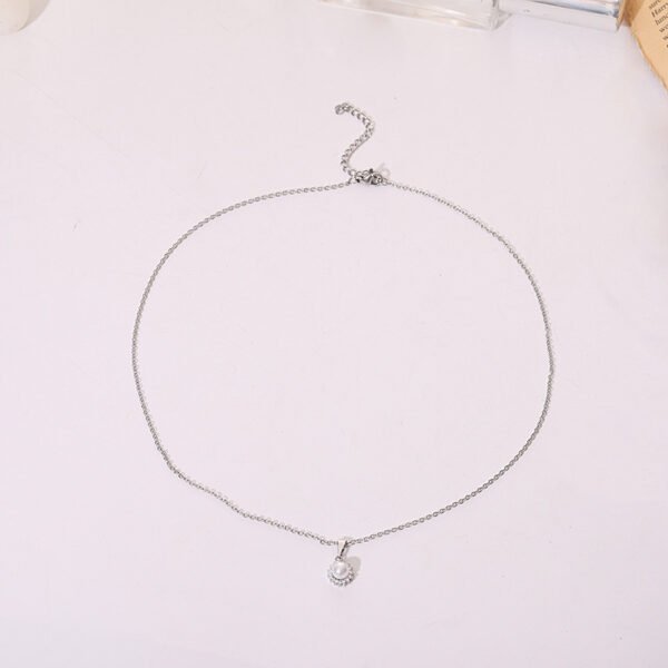 Women's Sunflower Zirconium Pearl Short Necklace - Image 5