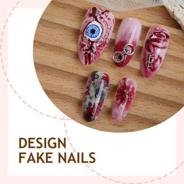 Women's Halloween 3D Almond Nail Set (30 Pieces) - Image 5
