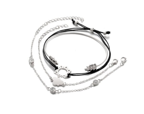 Modyle   Gold Color Crystal Wedding Bracelets Set CZ Stone Heart Bracelets Bangles For Woman - Image 8