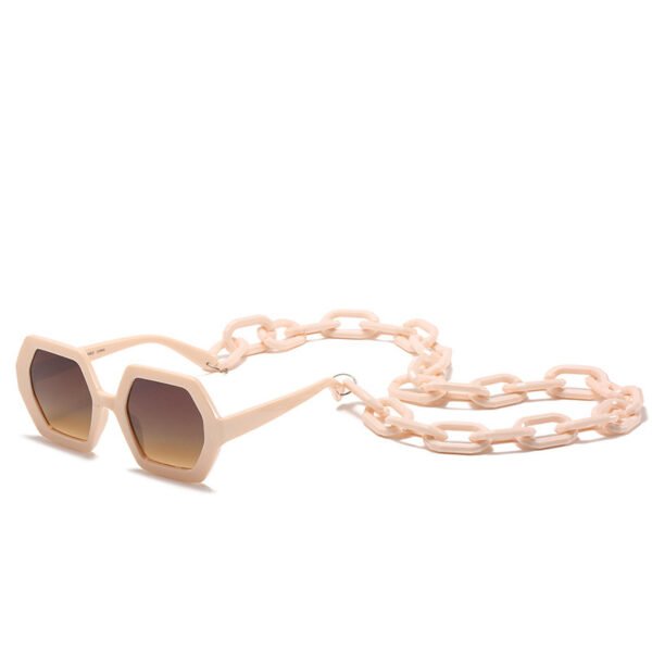 Personality Chain Sunglasses Exaggerated Octagonal Sunglasses - Image 5