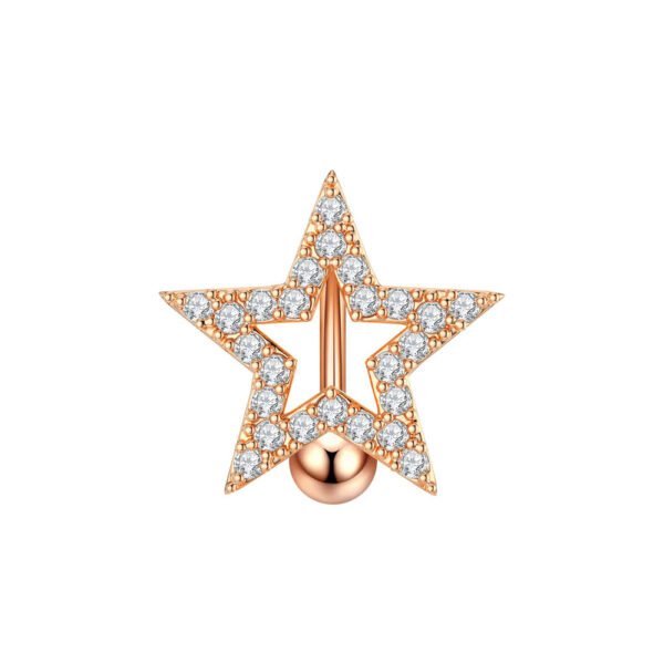 Women's Butterfly Star Zircon Navel Ring - Image 10