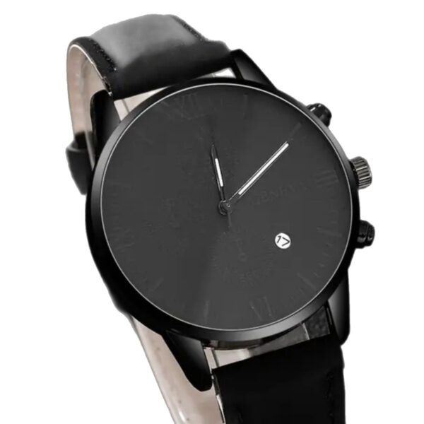 Three Eyes With Calendar Simple Casual Business Men's Quartz Watch Bracelet Suit - Image 2