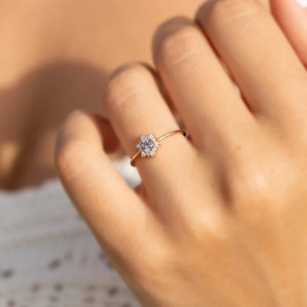 Champagne Gold Silver Ring