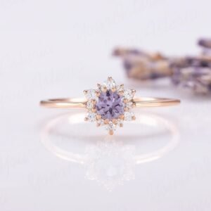 Champagne Gold Silver Ring
