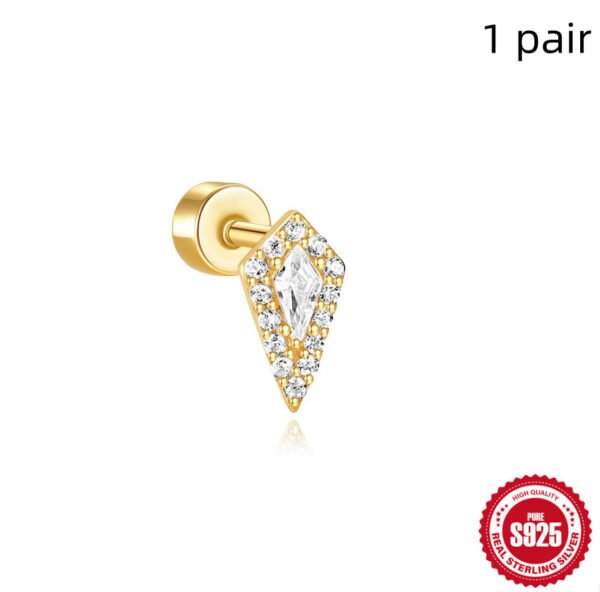Unisex S925 Silver Geometric Ear Bone Stud - Image 4