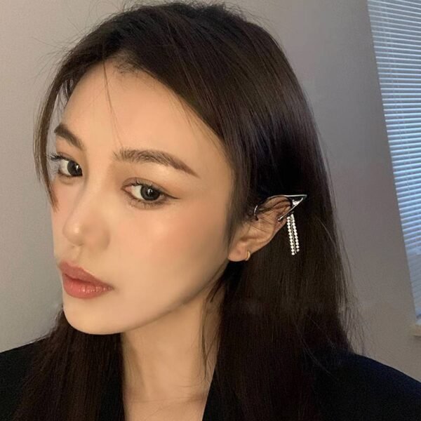 Elf Ears Tassel Earrings Piercings Without Ear Clips - Image 3