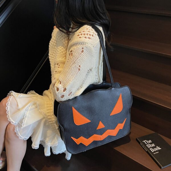 Women's Halloween Pumpkin PU Messenger Bag - Image 4
