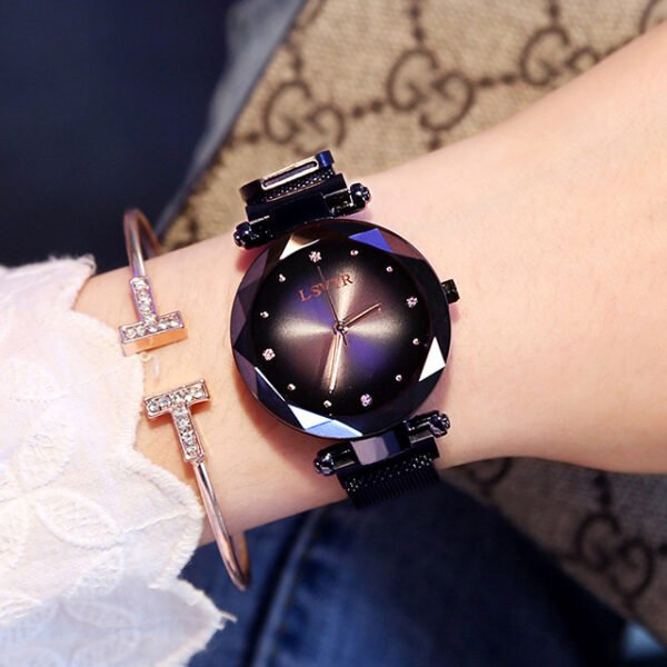 Rose Gold Magnetic Watch